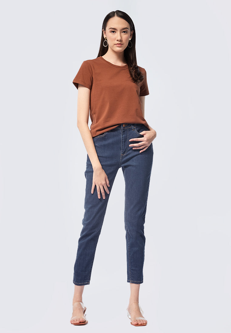 Basic Round Neck Cotton T-Shirt