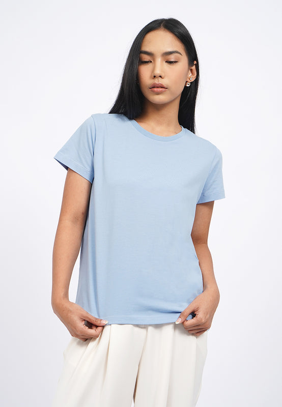 Basic Round Neck Cotton T-Shirt