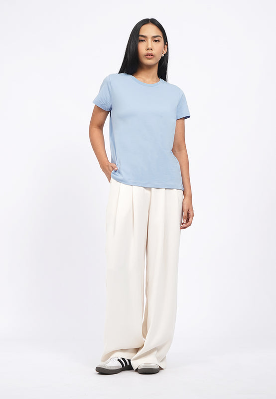 Basic Round Neck Cotton T-Shirt