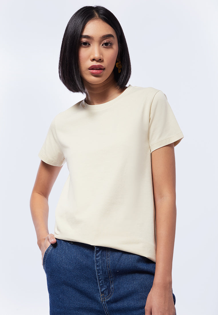 Basic Round Neck Cotton T-Shirt