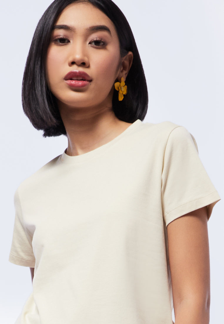 Basic Round Neck Cotton T-Shirt