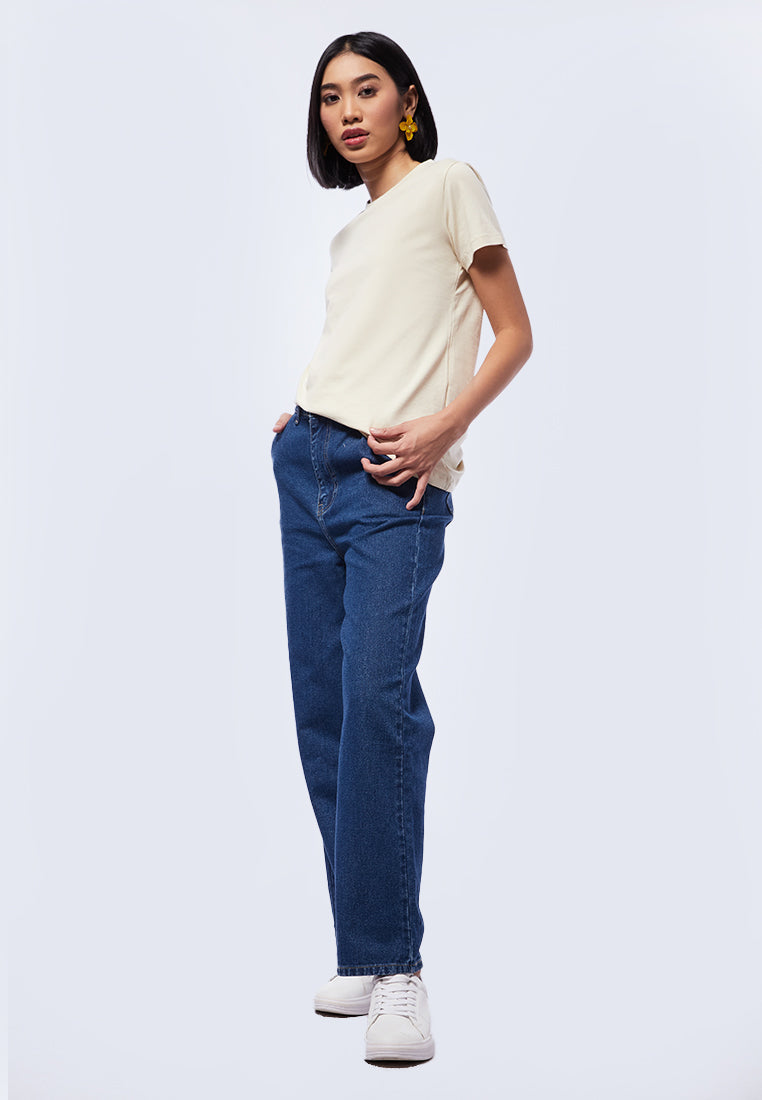 Basic Round Neck Cotton T-Shirt