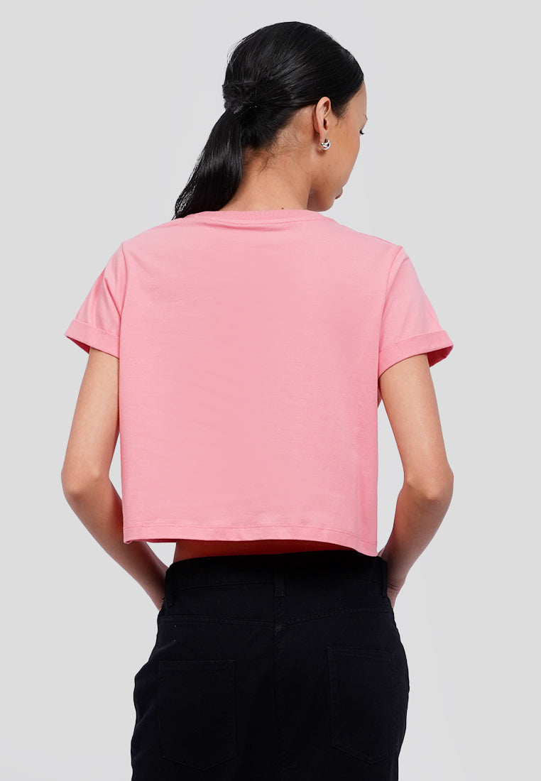 Basic Round Neck Crop T-Shirt