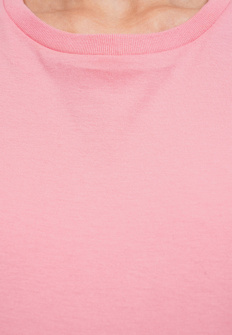 Basic Round Neck Crop T-Shirt