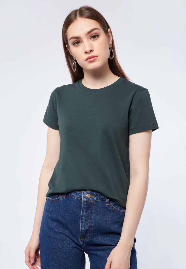 Regular Fit Round Neck T-shirt Emerald