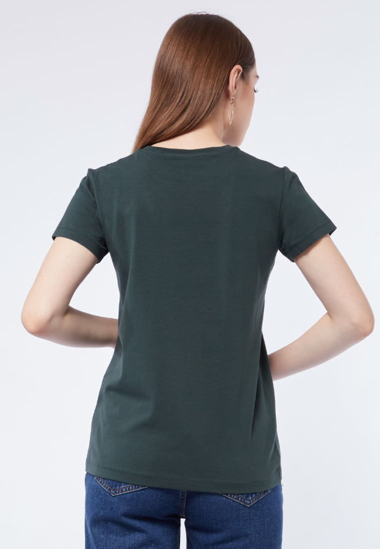Regular Fit Round Neck T-shirt Emerald