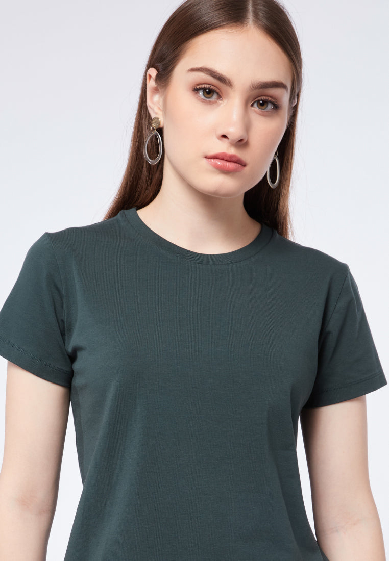 Regular Fit Round Neck T-shirt Emerald
