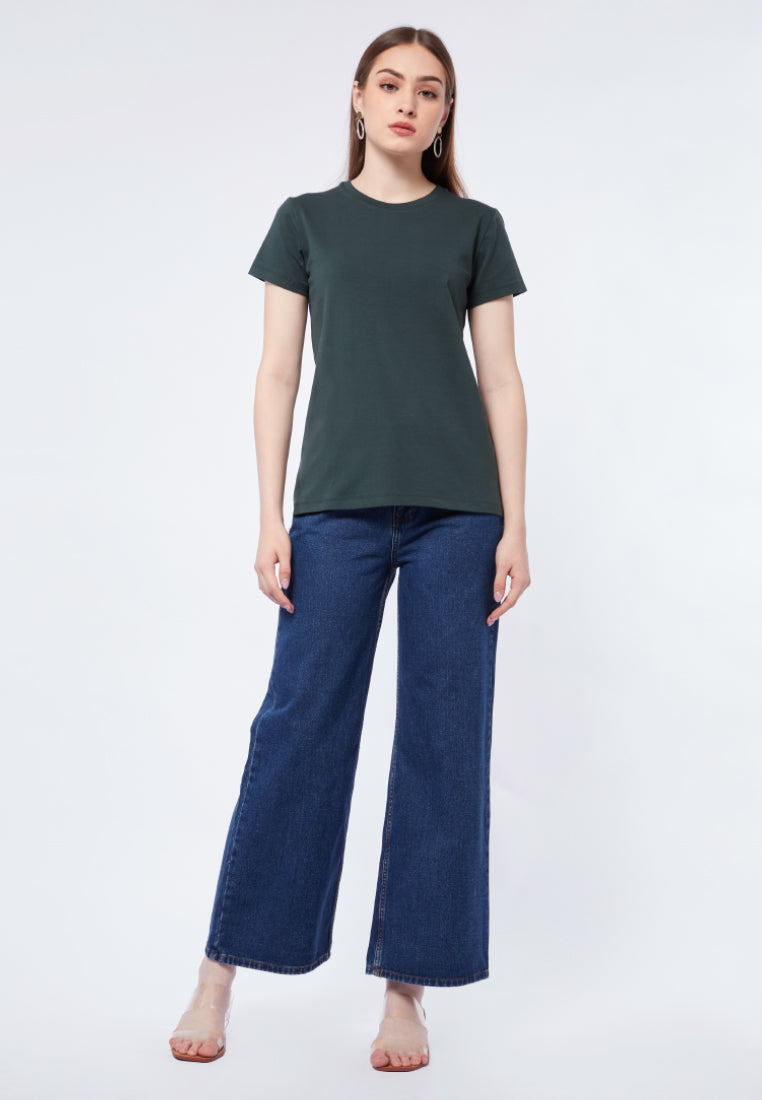 Regular Fit Round Neck T-shirt Emerald