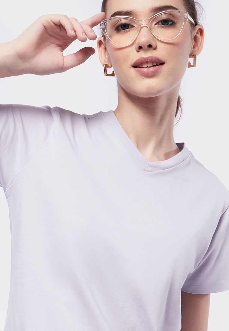 Basic V-Neck Cotton T-Shirt