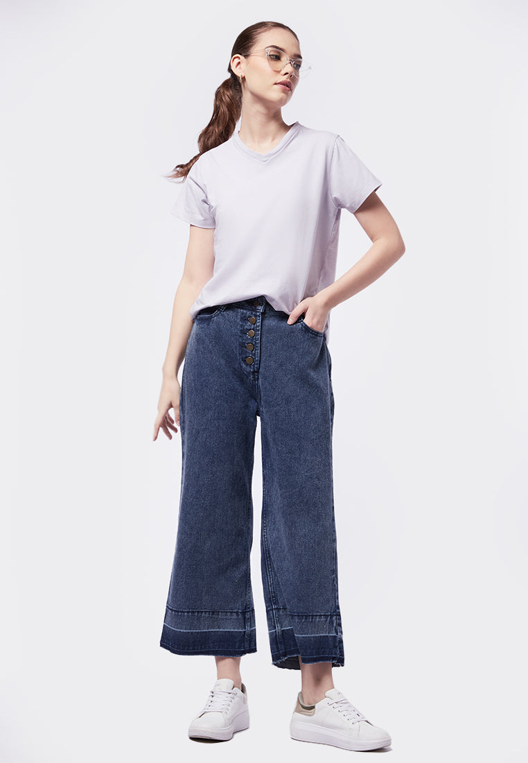 Basic V-Neck Cotton T-Shirt