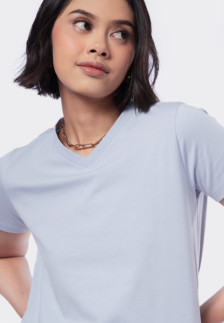 Basic V-Neck Cotton T-Shirt