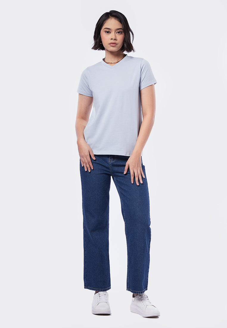 Basic V-Neck Cotton T-Shirt
