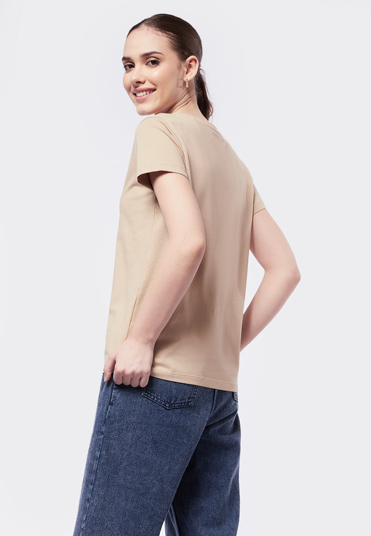 Basic Round Neck Cotton T-Shirt