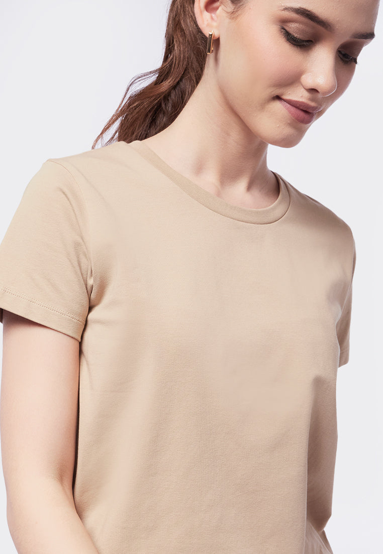 Basic Round Neck Cotton T-Shirt