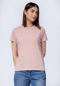 Basic V-Neck Cotton T-Shirt L.Pink