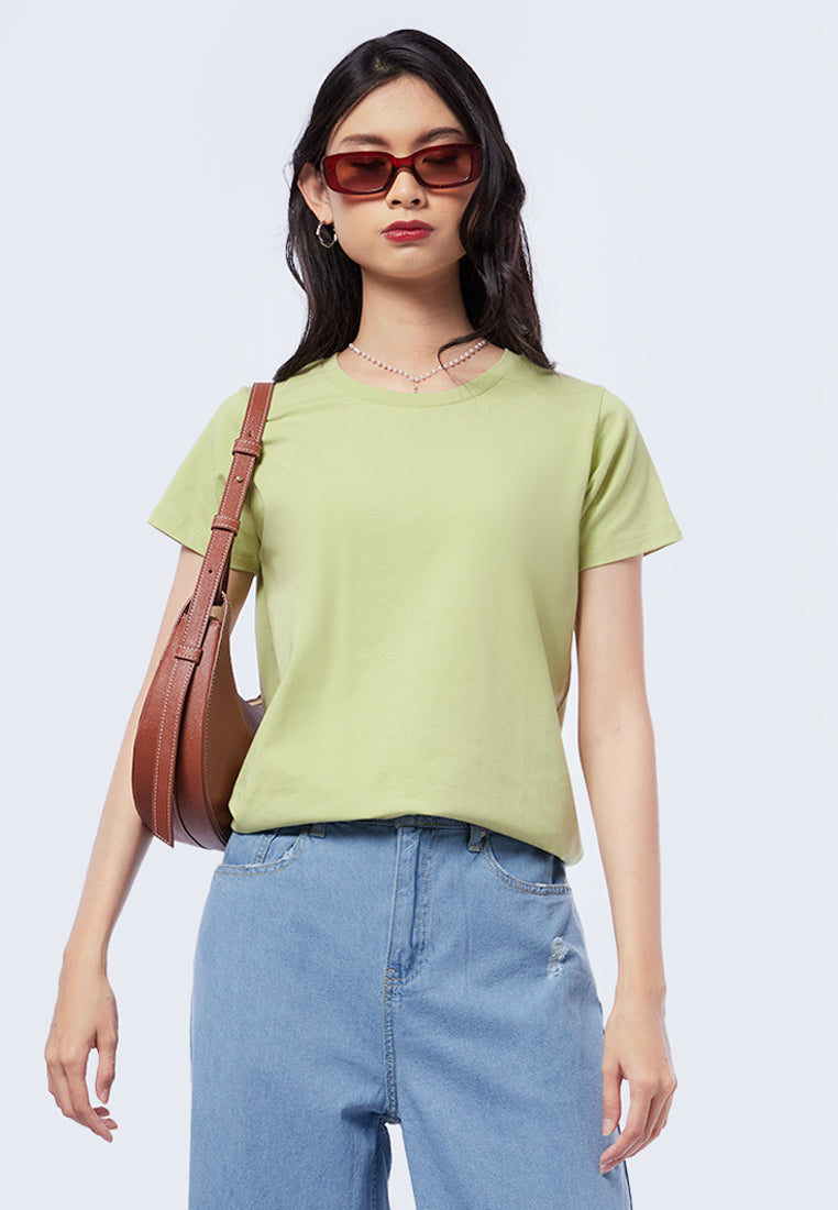 Basic Round Neck Cotton T-Shirt