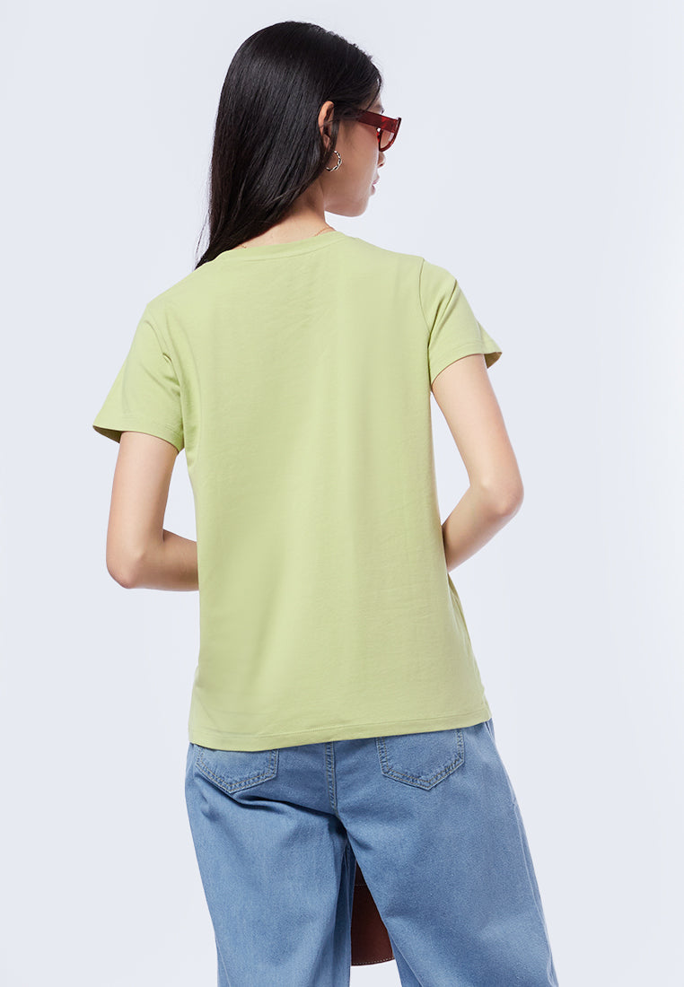 Basic Round Neck Cotton T-Shirt