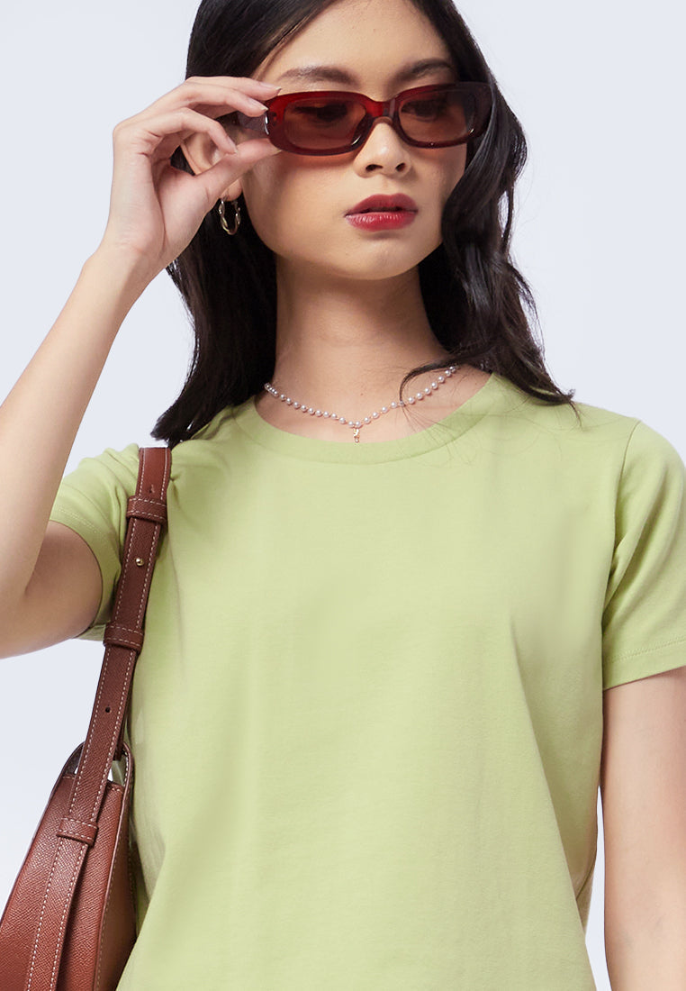 Basic Round Neck Cotton T-Shirt