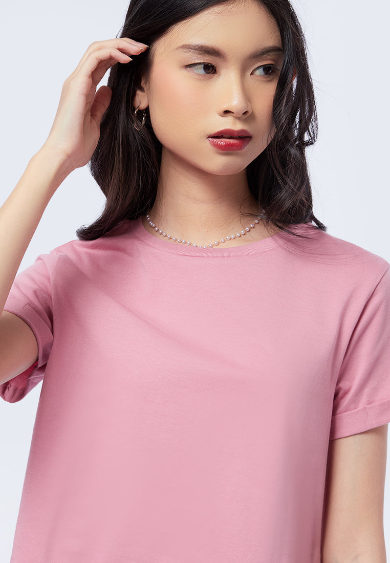 Basic Cropped Cotton T-Shirt