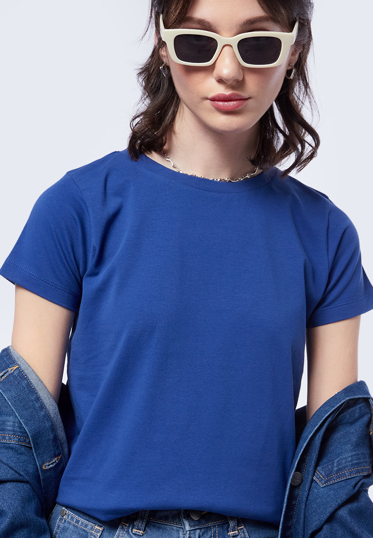 Basic Round Neck Cotton T-Shirt