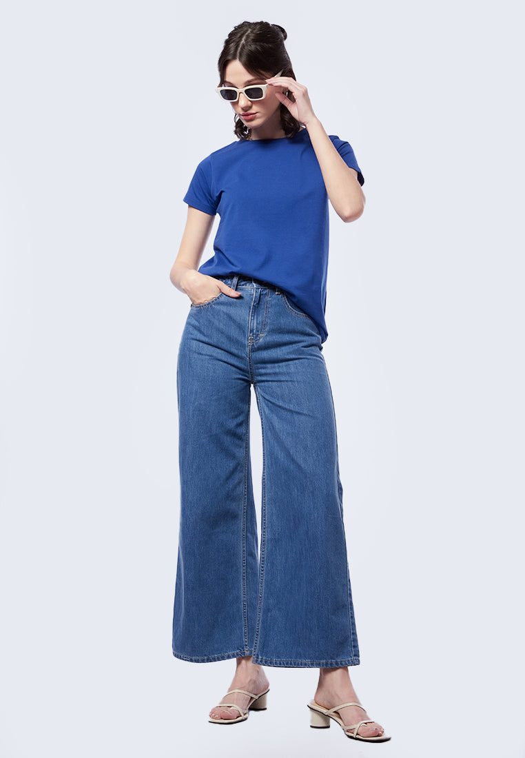 Basic Round Neck Cotton T-Shirt