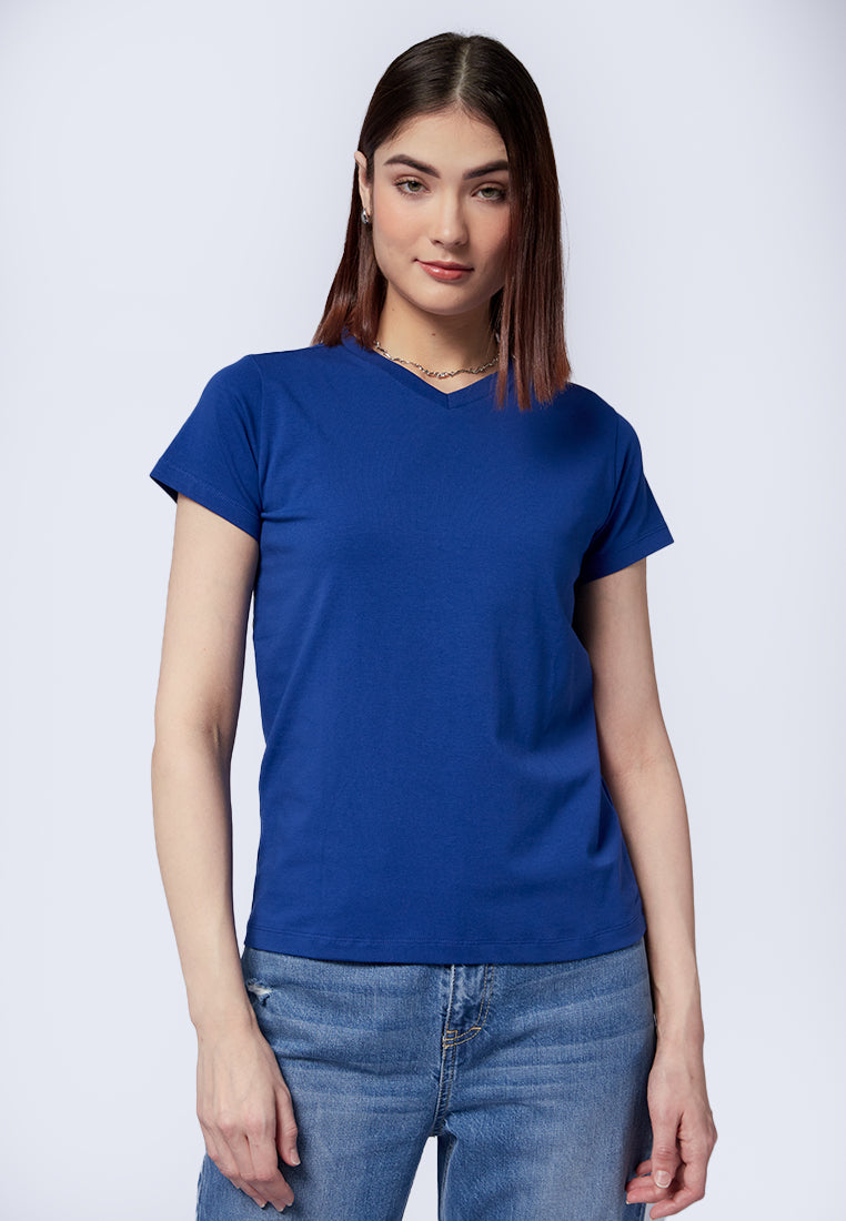 Basic V-Neck Cotton T-Shirt