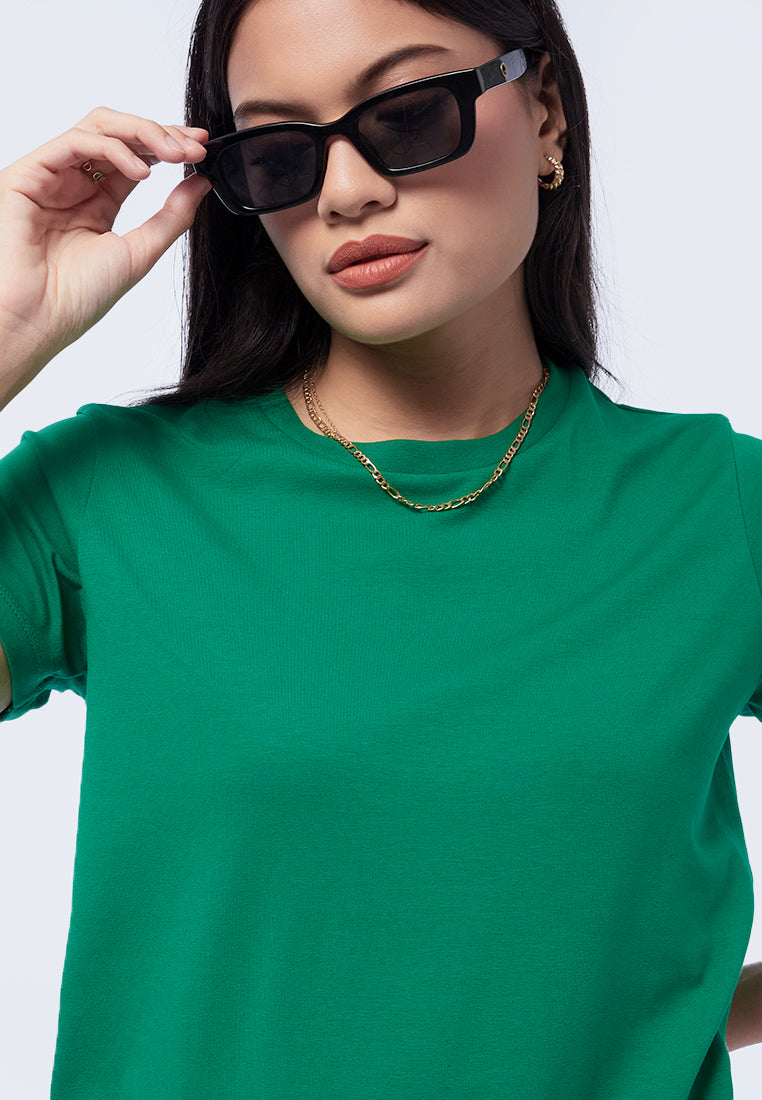 Basic Round Neck Cotton T-Shirt