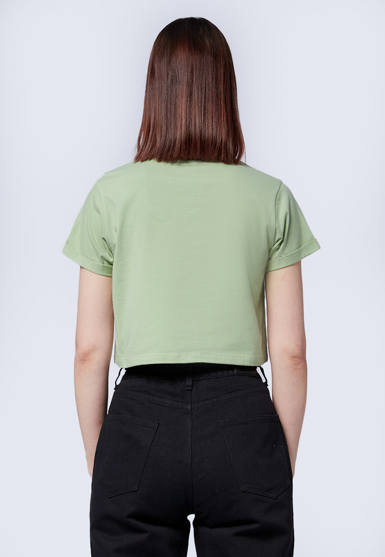 Basic Cropped Cotton T-Shirt