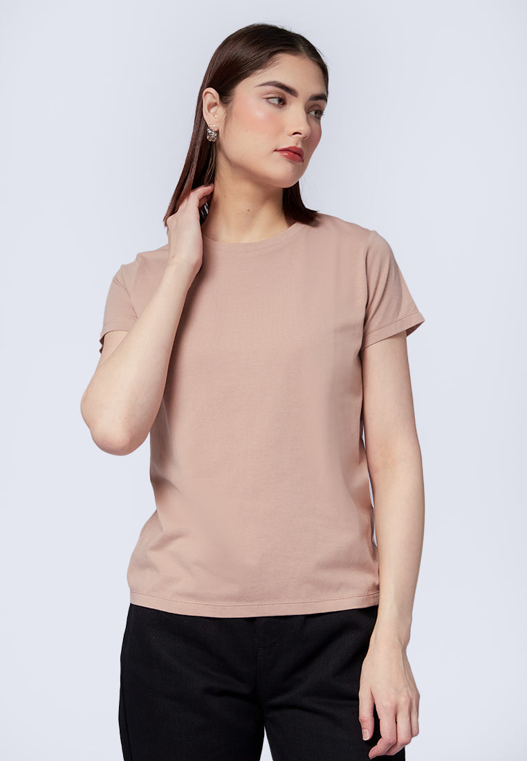 Basic Round Neck Cotton T-Shirt