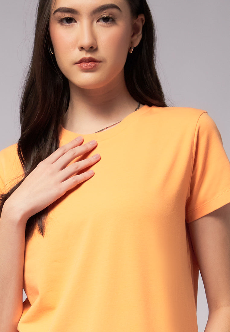 Basic Round Neck Cotton T-Shirt