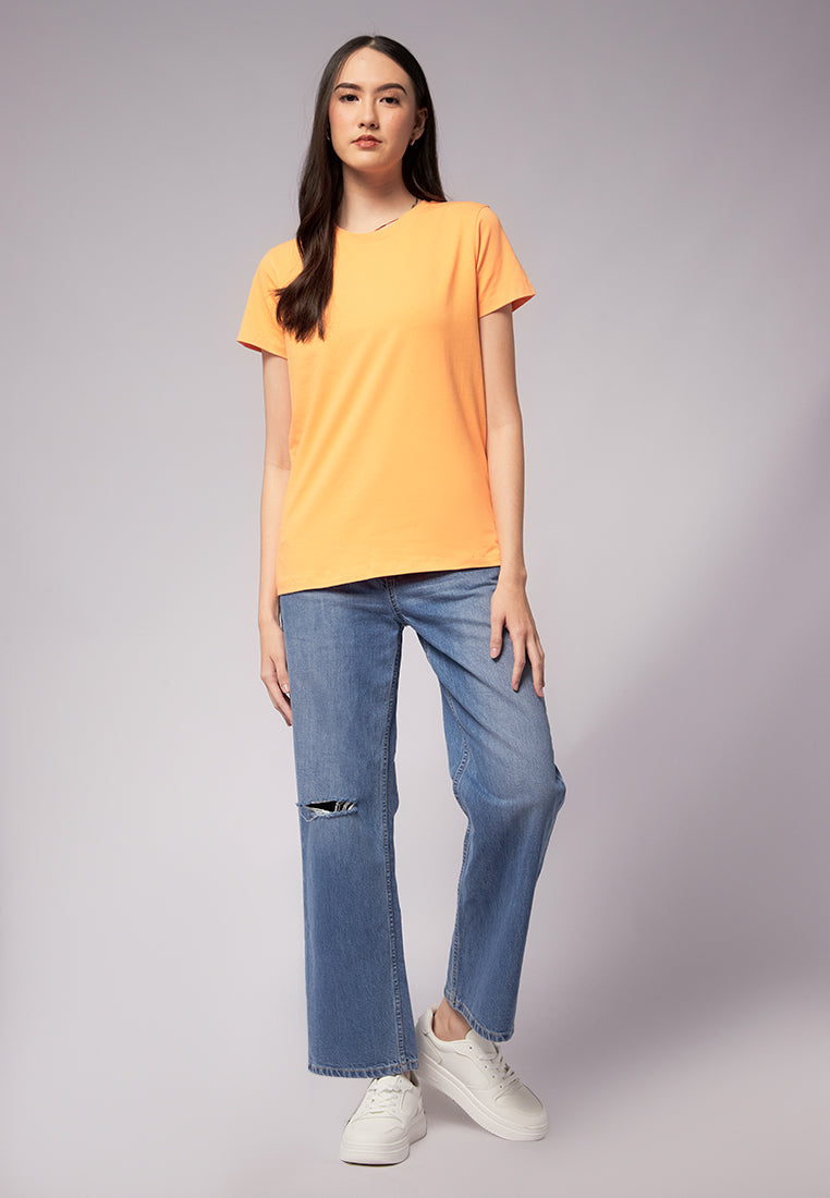 Basic Round Neck Cotton T-Shirt