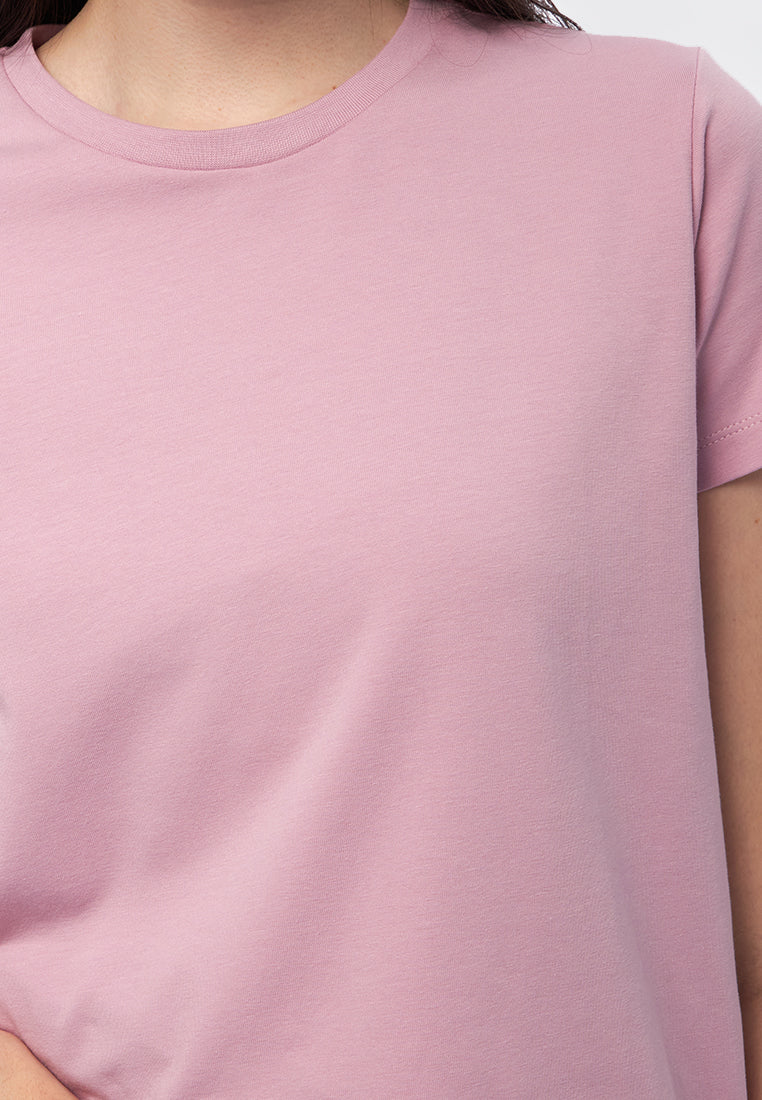 Basic Round Neck Cotton T-Shirt