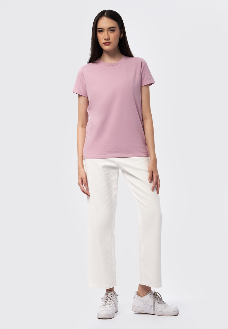 Basic Round Neck Cotton T-Shirt