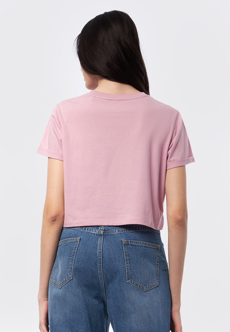 Basic Cropped Cotton T-Shirt