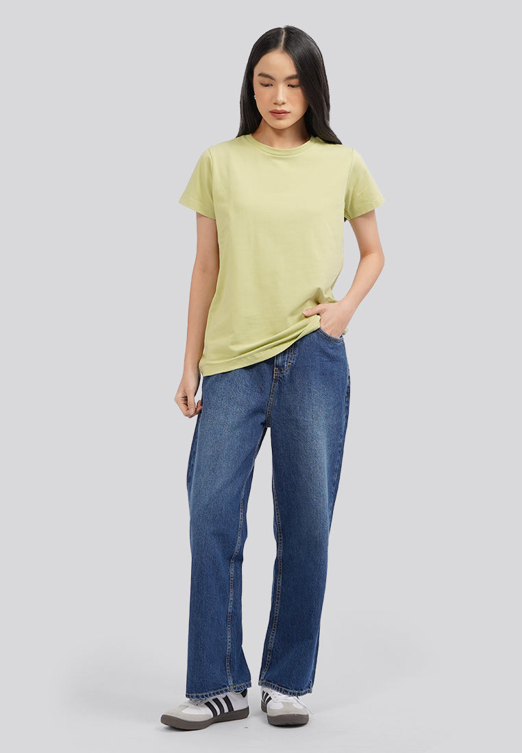 Round Neck Short Sleeve Basic T-Shirt
