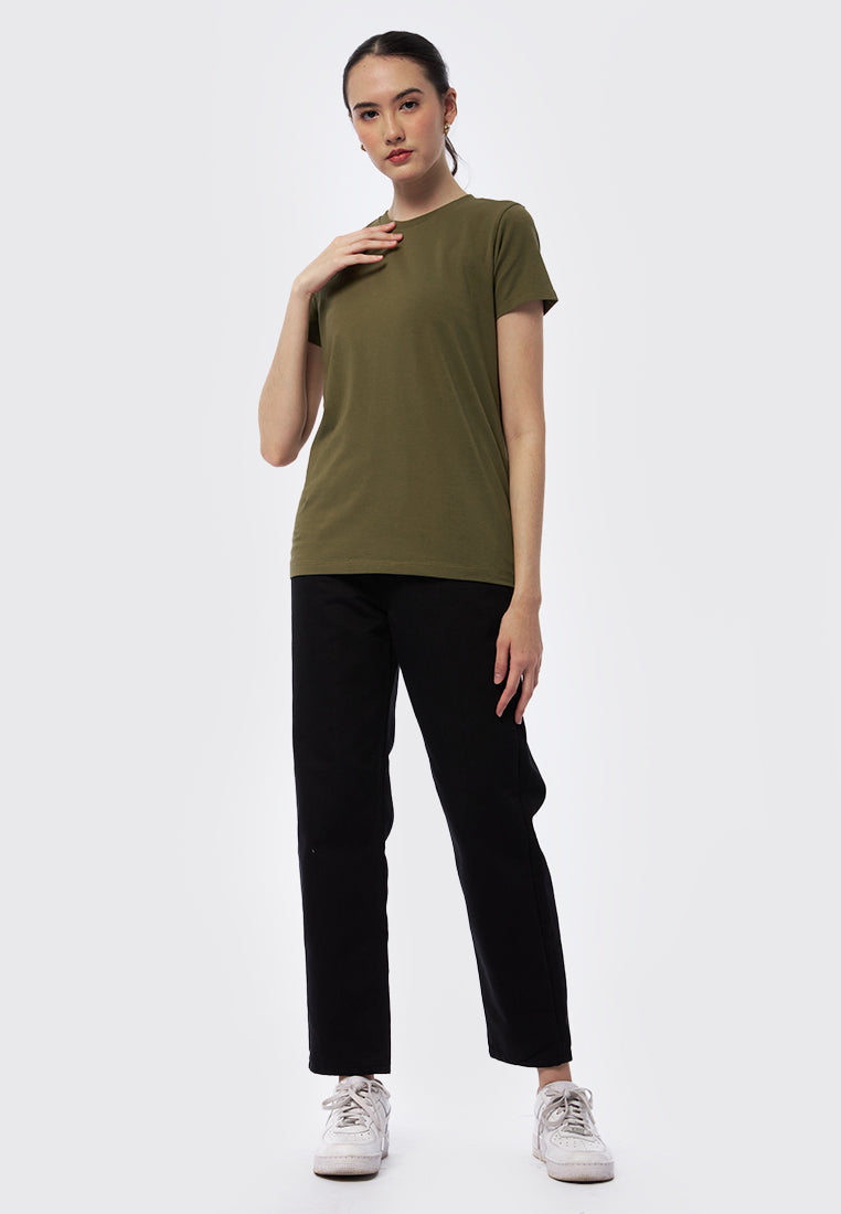 Basic Round Neck Cotton T-Shirt