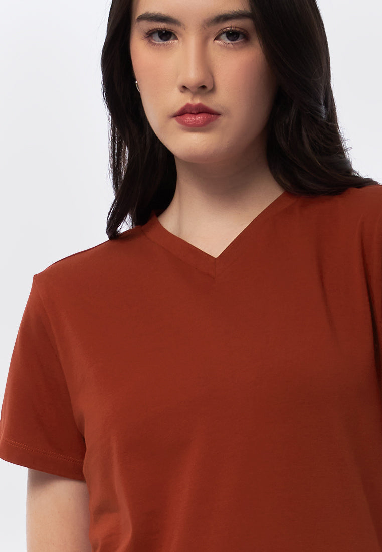 Basic V-Neck Cotton T-Shirt