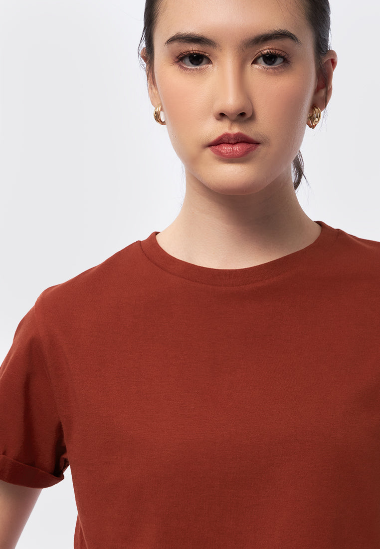 Basic Cropped Cotton T-Shirt