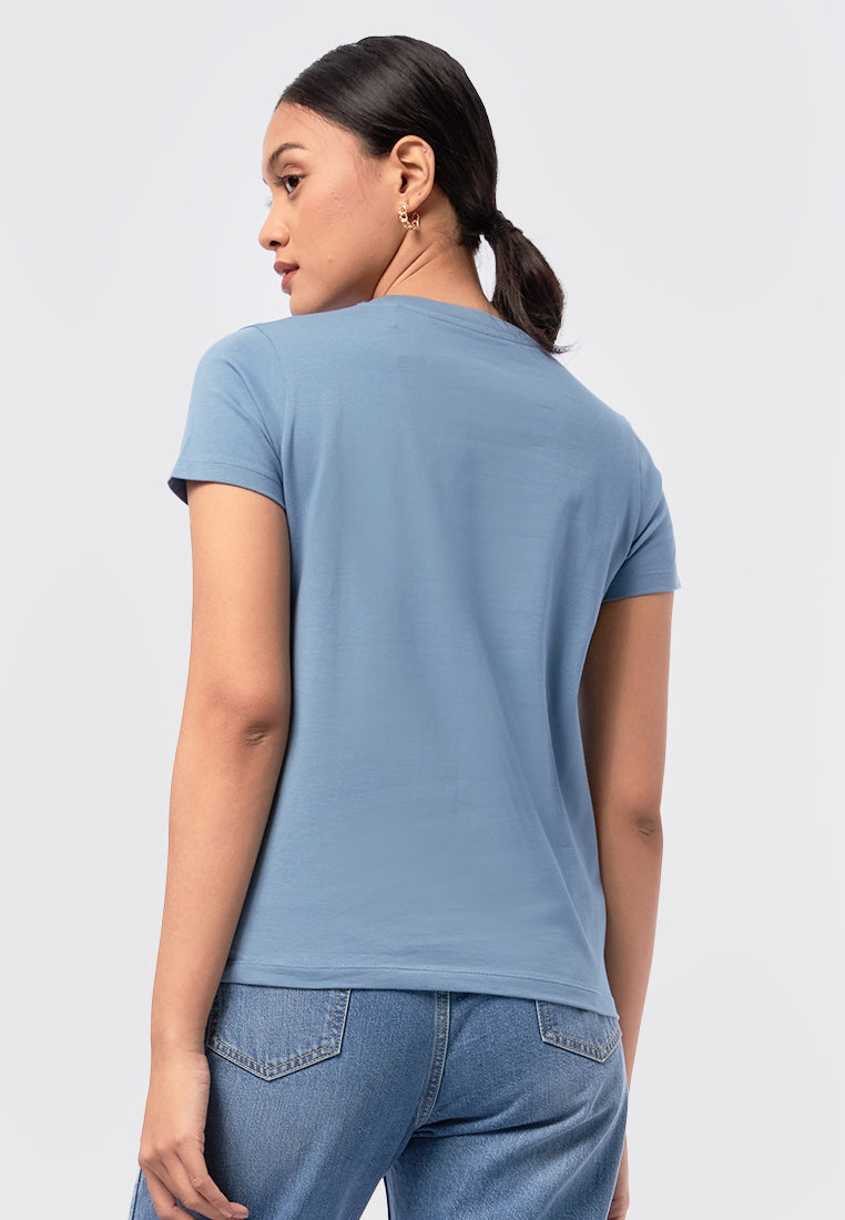 Basic Round Neck Cotton T-Shirt