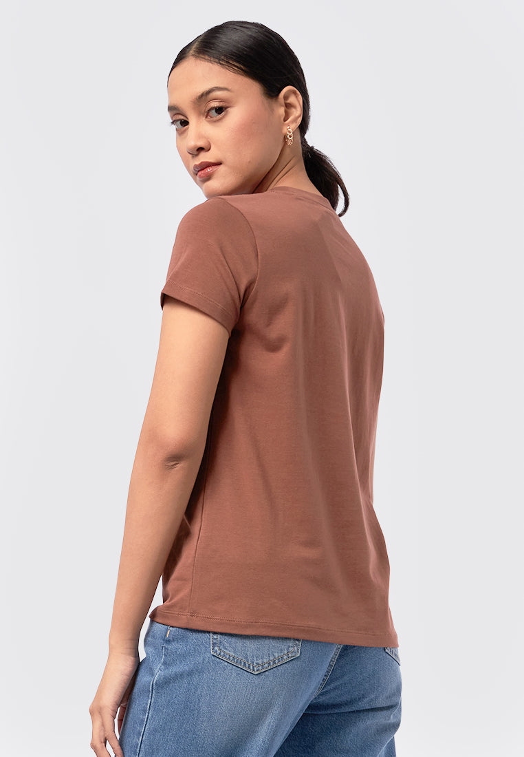 Basic Round Neck Cotton T-Shirt