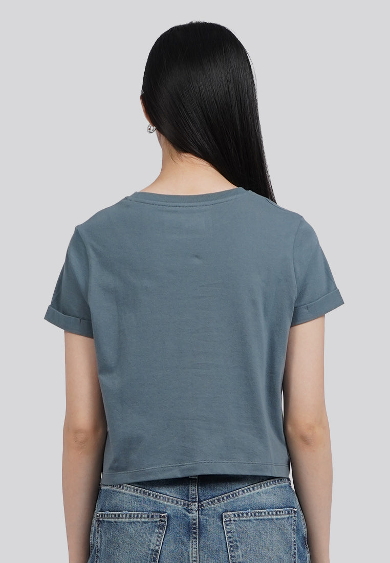 Basic Cropped Cotton T-Shirt