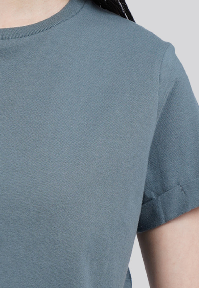 Basic Cropped Cotton T-Shirt