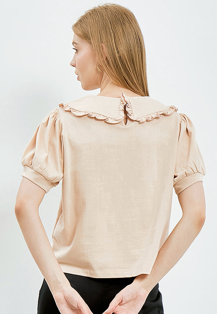 Embroidery Collar Top