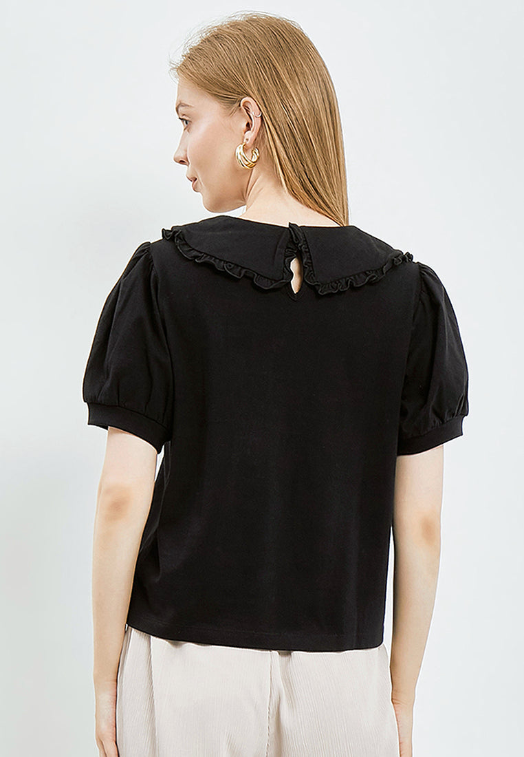 Embroidery Collar Top