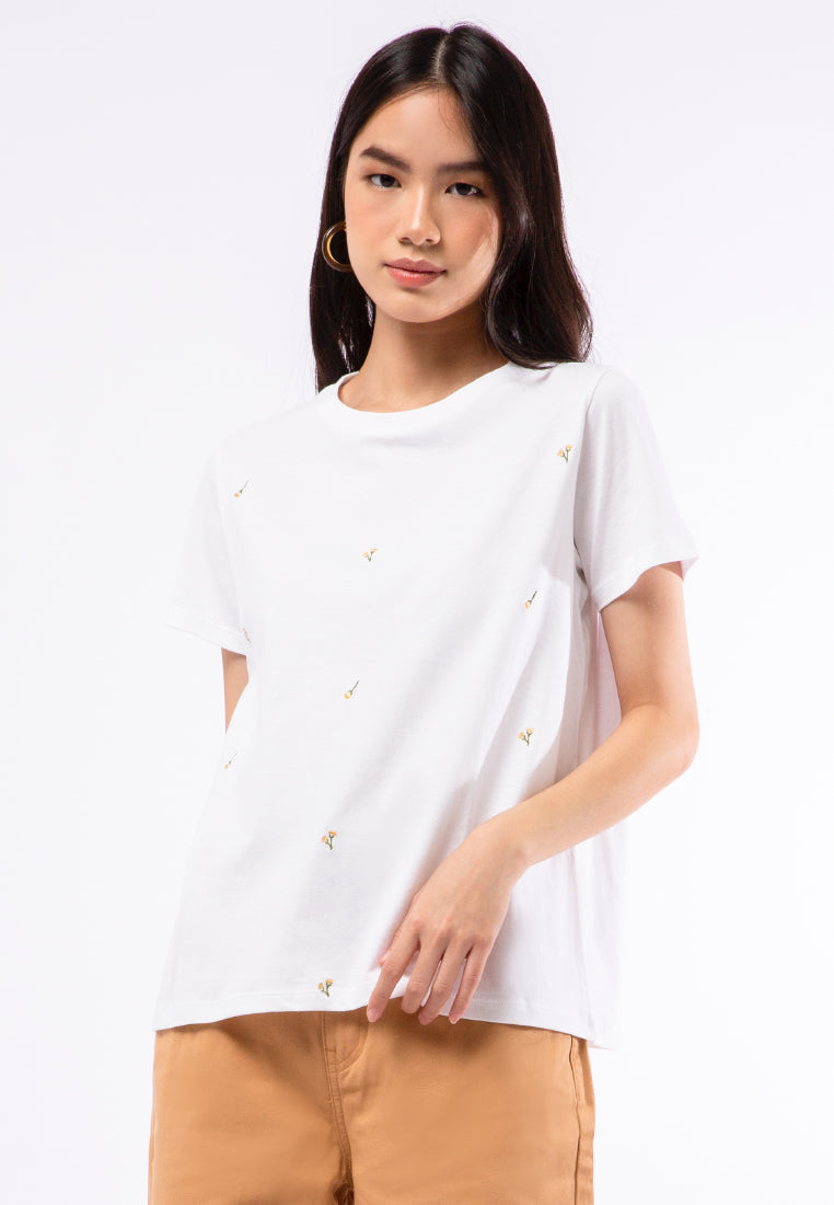 Embroidered Short Sleeve T-shirt