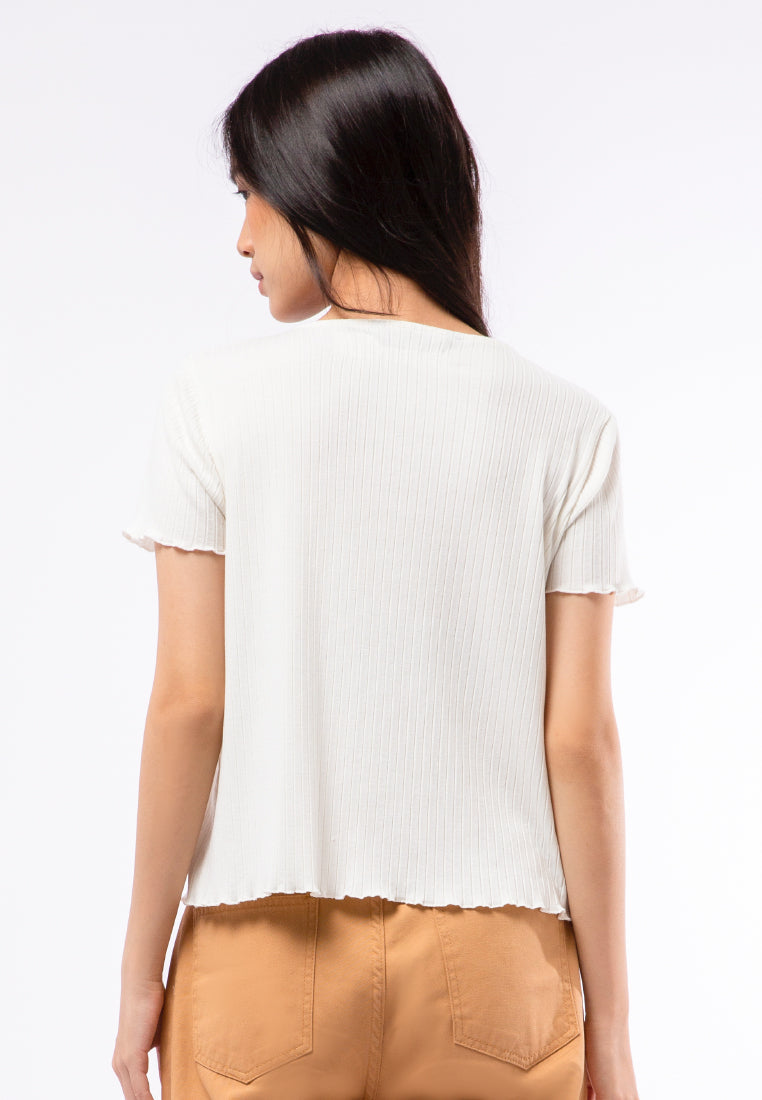 Button Up Ribbed Top