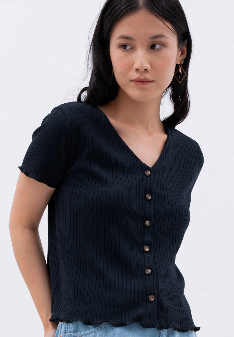Button Up Rib Top