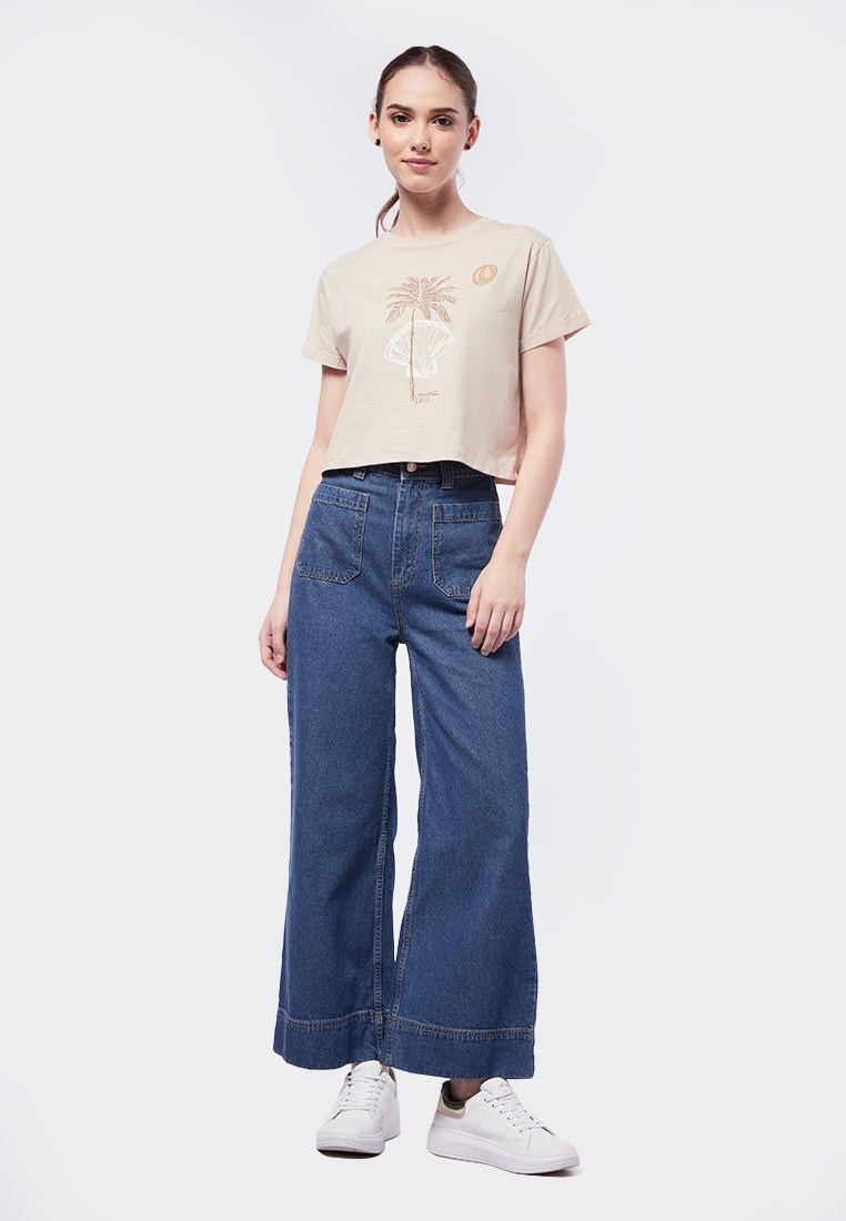 Short Sleeve Graphic Crop T-Shirt