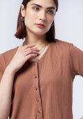 Button Up Short Sleeve Top