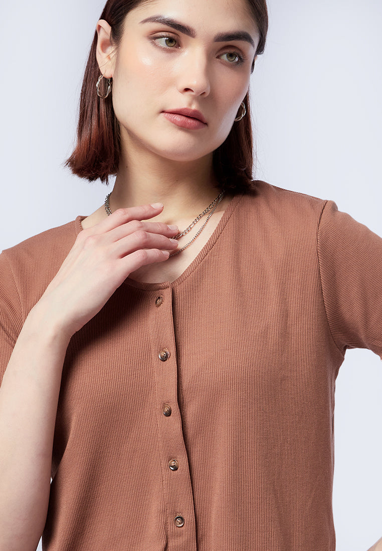 Button Up Short Sleeve Top